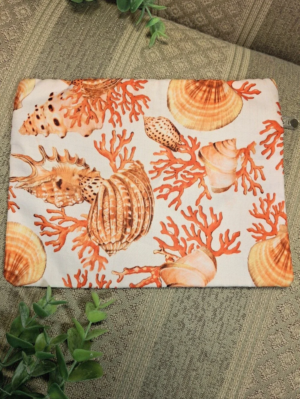 Lesportsac Sea Shell Coral Print Cosmetic Case